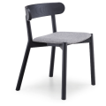 Montera SL TS wooden chair covered in fabric or leather by Midj