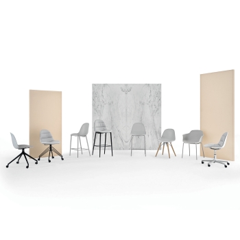 Mood chair with aluminum frame by Bontempi