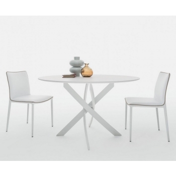 Nata chair by Bontempi in padded and upholstered steel