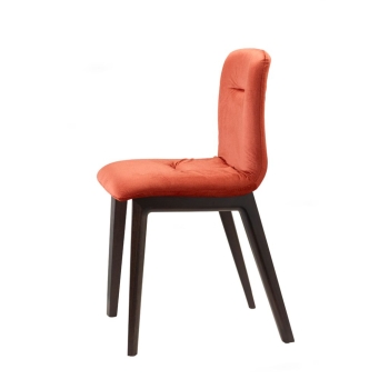 Natural Alice Pop padded chair with wooden frame by Scab design