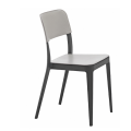 Nenè S PP-CU chair in polypropylene with leather seat by Midj