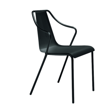 Ola metal chair for indoor and outdoor stacking by Midj