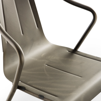 Ola metal chair for indoor and outdoor stacking by Midj