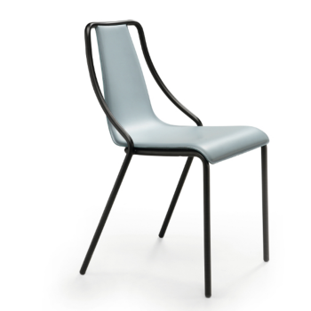 Ola metal chair for indoor and outdoor stacking by Midj