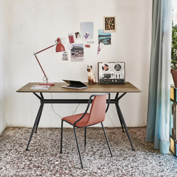 Ola metal chair for indoor and outdoor stacking by Midj