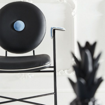 PENELOPE chair by Bontempi with lacquered steel structure, padded and upholstered with and without armrests