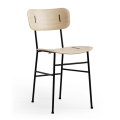 Piuma SM LG chair in metal and wood by Midj