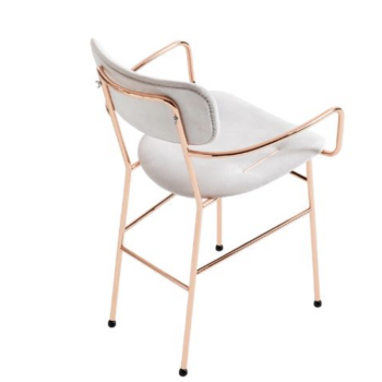 Piuma SM TS metal chair covered in fabric or leather by Midj