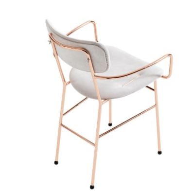 Piuma SM TS metal chair covered in fabric or leather by Midj