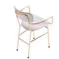 Piuma SM TS metal chair covered in fabric or leather by Midj