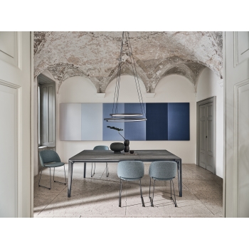 Polo chair by Bontempi in solid wood or steel