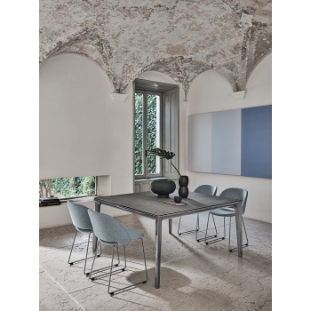 Polo chair by Bontempi in solid wood or steel