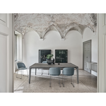 Polo chair by Bontempi in solid wood or steel