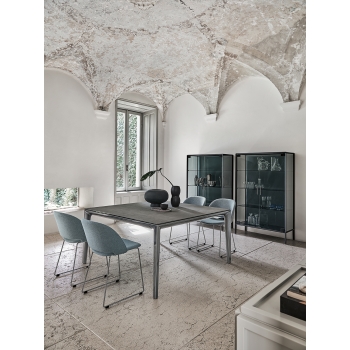 Polo chair by Bontempi in solid wood or steel