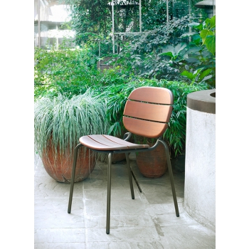 Sai chair without armrests in technopolymer and stackable Scab Design