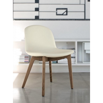 Seventy chair by Bontempi padded wooden or steel frame 