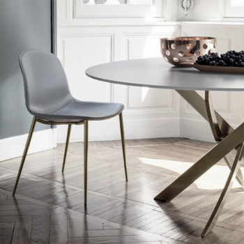 Seventy chair by Bontempi padded wooden or steel frame 