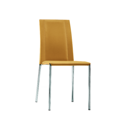 Silvy SB M CU chair in metal and leather by Midj