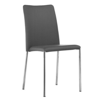 Silvy SB M TS metal chair covered in fabric or leather by Midj