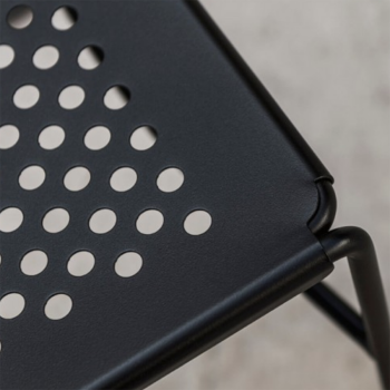 Slim SM stackable metal chair for indoor and outdoor use by Midj