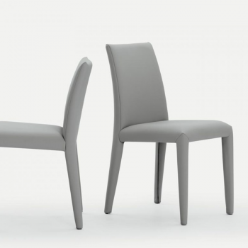 Sofia chair by Bontempi with completely covered steel structure