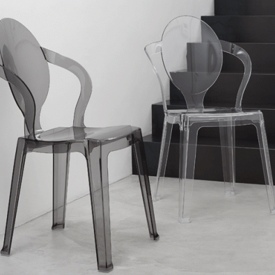 Spoon chair in polycarbonate Scab design