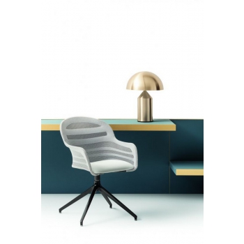 Suri chair by Bontempi with fabric seat and swivel structure