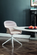 Suri chair by Bontempi with fabric seat and swivel structure
