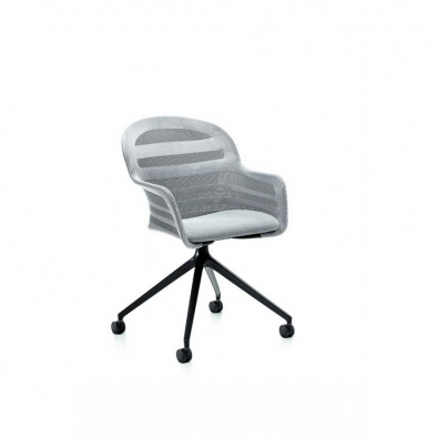 Suri chair by Bontempi with revolving structure equipped with wheels