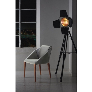 Sveva chair by Bontempi with wooden frame covered in various fabrics