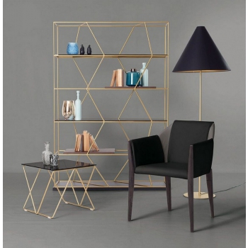 Sveva chair by Bontempi with wooden structure covered in various fabrics