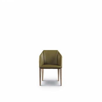 Sveva chair by Bontempi with wooden structure covered in various fabrics