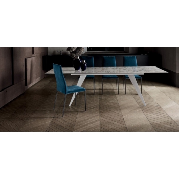 Tai Flex chair by Bontempi in steel covered and padded