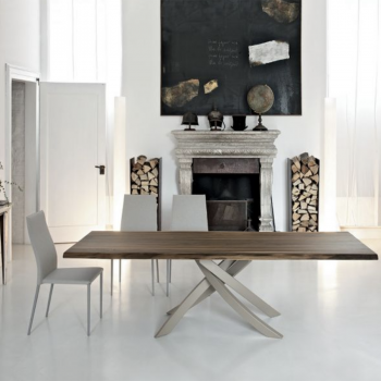 Tai Flex chair by Bontempi in steel covered and padded