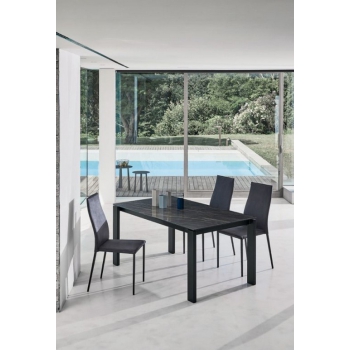 Tai Flex chair by Bontempi in steel covered and padded