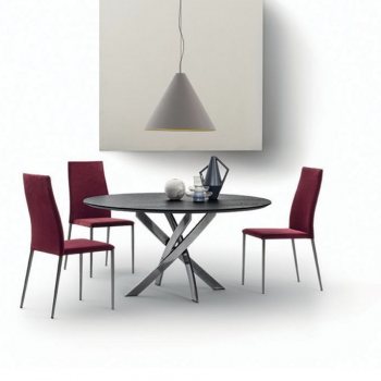 Tai Flex chair by Bontempi in steel covered and padded