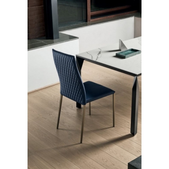 Tai Flex chair by Bontempi in steel covered and padded