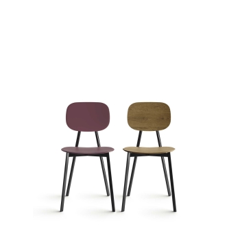 Tata chair with seat in polypropylene or wood by PoinHouse