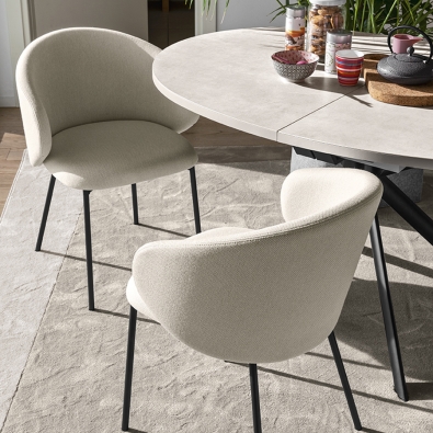 Connubia CB1999 Tuka chair with metal legs