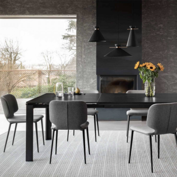 Wrap SM TS metal chair covered in fabric or leather by Midj