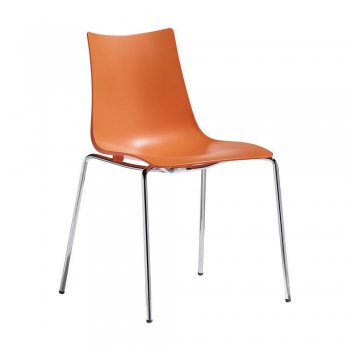Scab Design Chair Zebra polymer with chrome frame