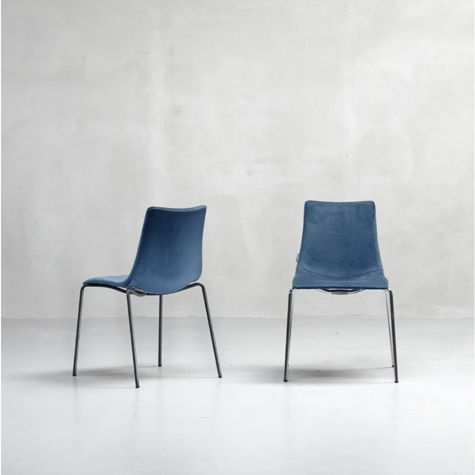 Zebra Pop chair by Scab Design with tubular steel frame