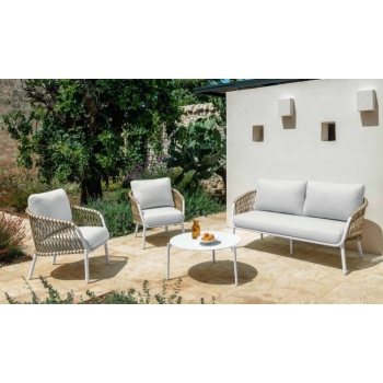 Abel set with sofa, two armchairs and coffee table