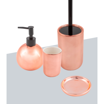 Cipì Alchemist bathroom set in chromed ceramic in three colors