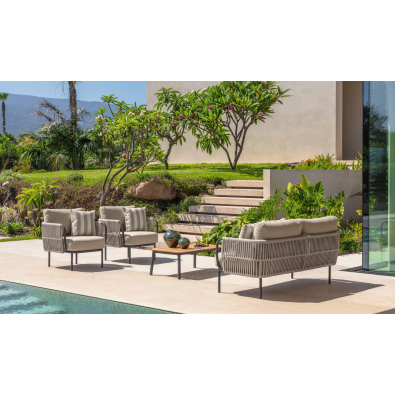 Plum set by Talenti with sofa, two armchairs and coffee table