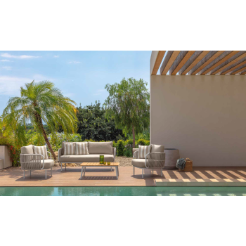 Plum set by Talenti with sofa, two armchairs and coffee table