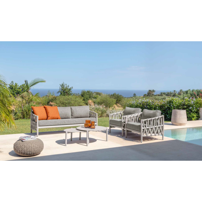 Tess set by Talenti with sofa, two armchairs and two coffee tables