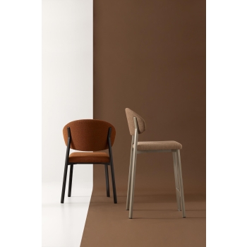 Beba Curvy Upholstered Stool by Point House