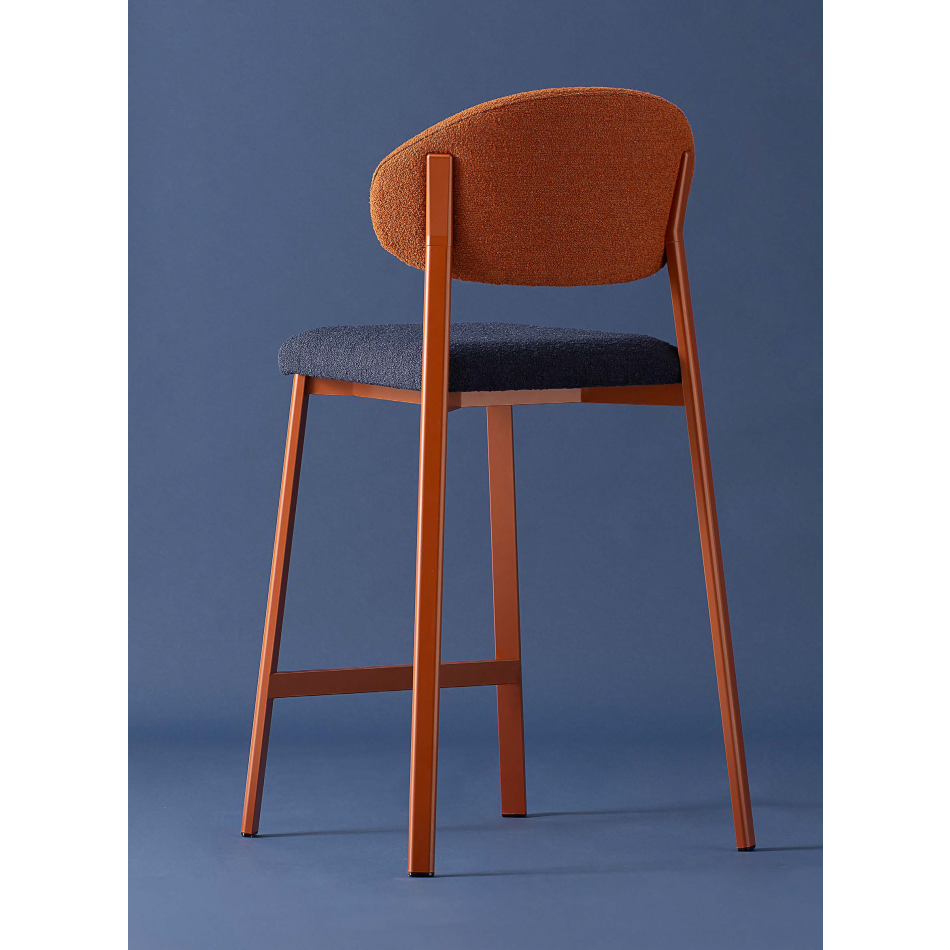 Beba Curvy Upholstered Stool by Point House