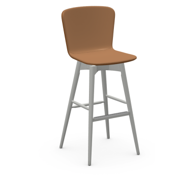 Calla stool by Midj in metal, wood or polypropylene with and without armrests, swivel and adjustable in height